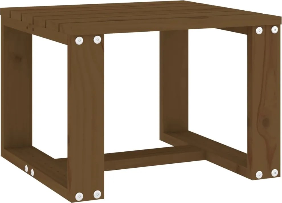 vidaXL Măsuță laterală grădină maro miere 40x38x28,5 cm lemn masiv pin