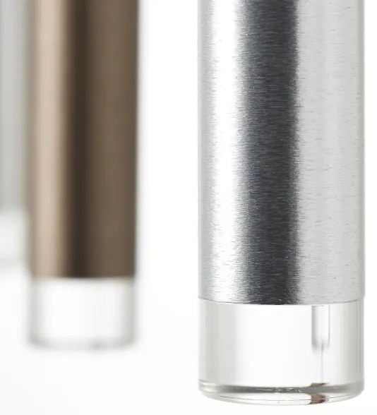 Brilliant CEMBALO - lustru suspendat LED dimabil, 60W, 230V, crom/negru/maro