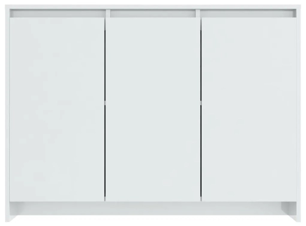 Servanta, alb extralucios, 102x33x75 cm, PAL 1, Alb foarte lucios