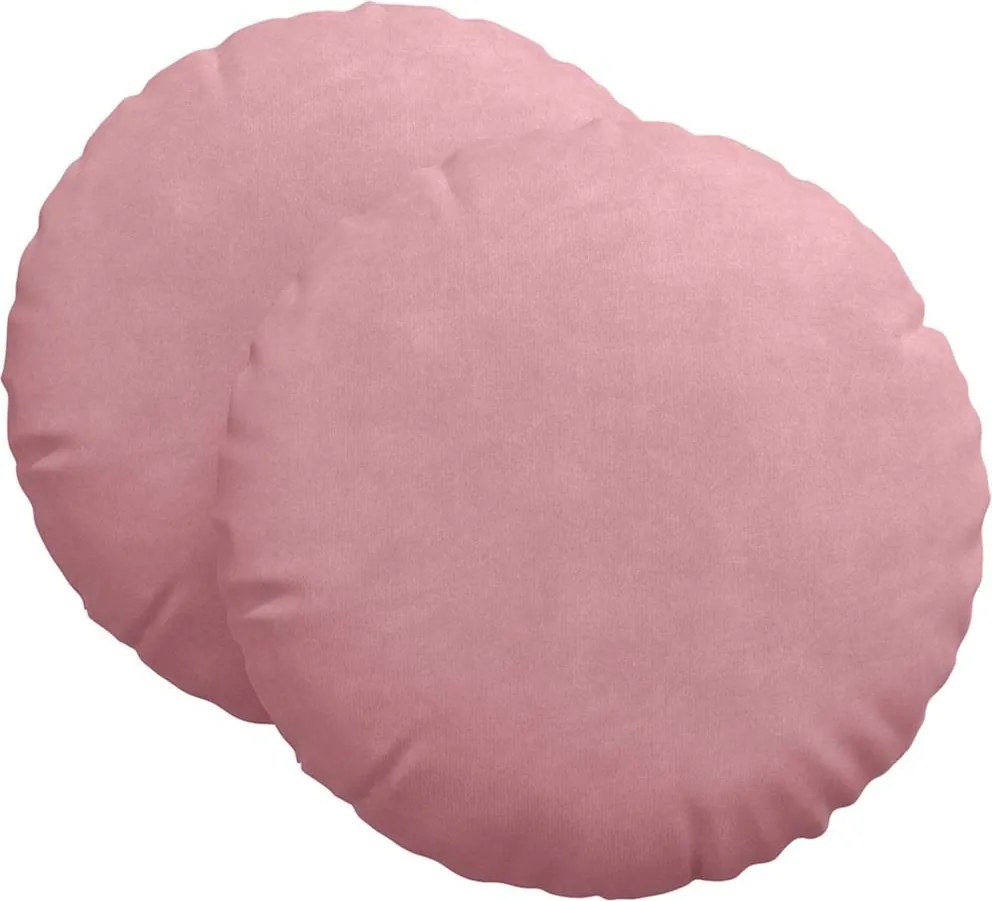 vidaXL Perne de Șezut 2 pcs Roz Ø 80 x 29 cm Catifea