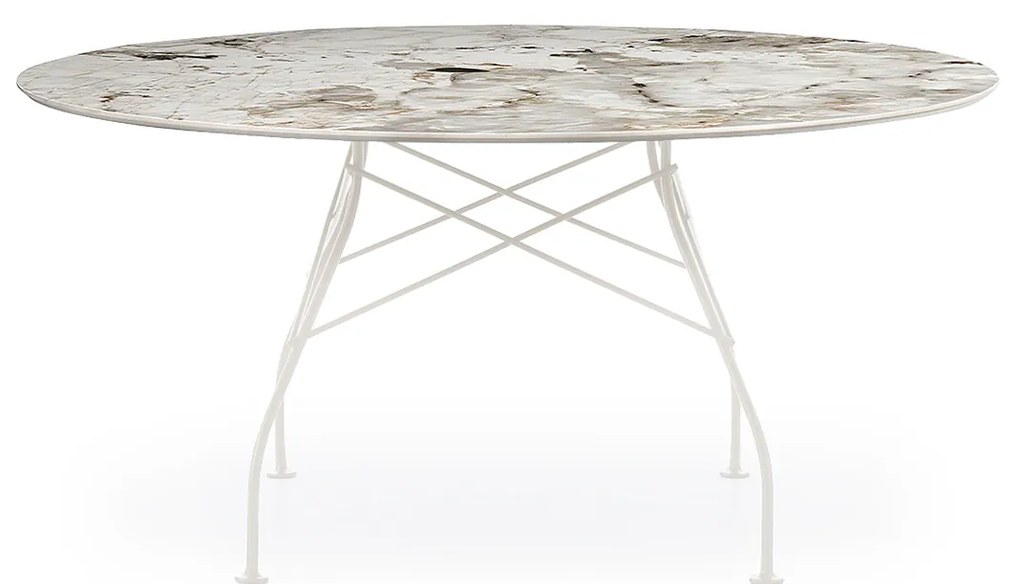 Masa de sufragerie GLOSSY XXL, varianta multipla - Kartell Culoare: Tundra naturală / Alb