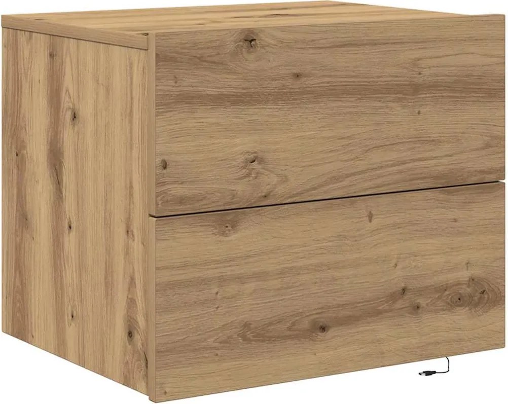 vidaXL Dulap de noapte Stejar Artizanal 50 x 39 x 41 cm Lemn compozit