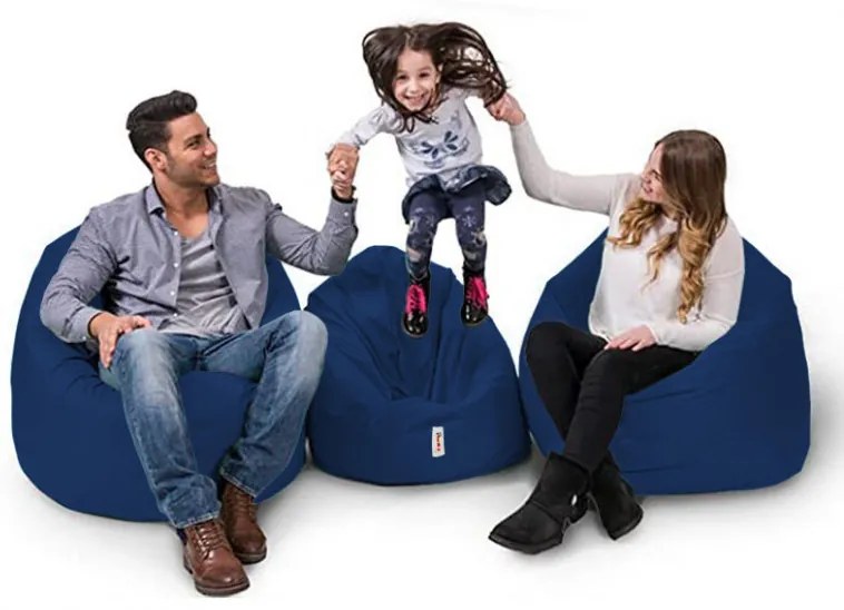 Fotoliu Bean Bag Iyzi 100 Cushion Pouf, Bleumarin
