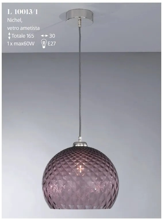 Lustra, Pendul modern design italian 10013 Amethyst