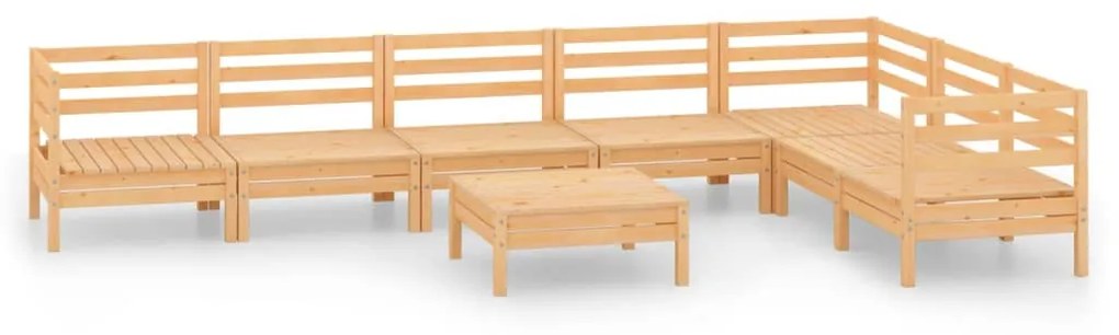 3083019 vidaXL Set mobilier de grădină, 8 piese, lemn masiv de pin