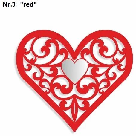 Decor de perete în formă de inimă Roșu