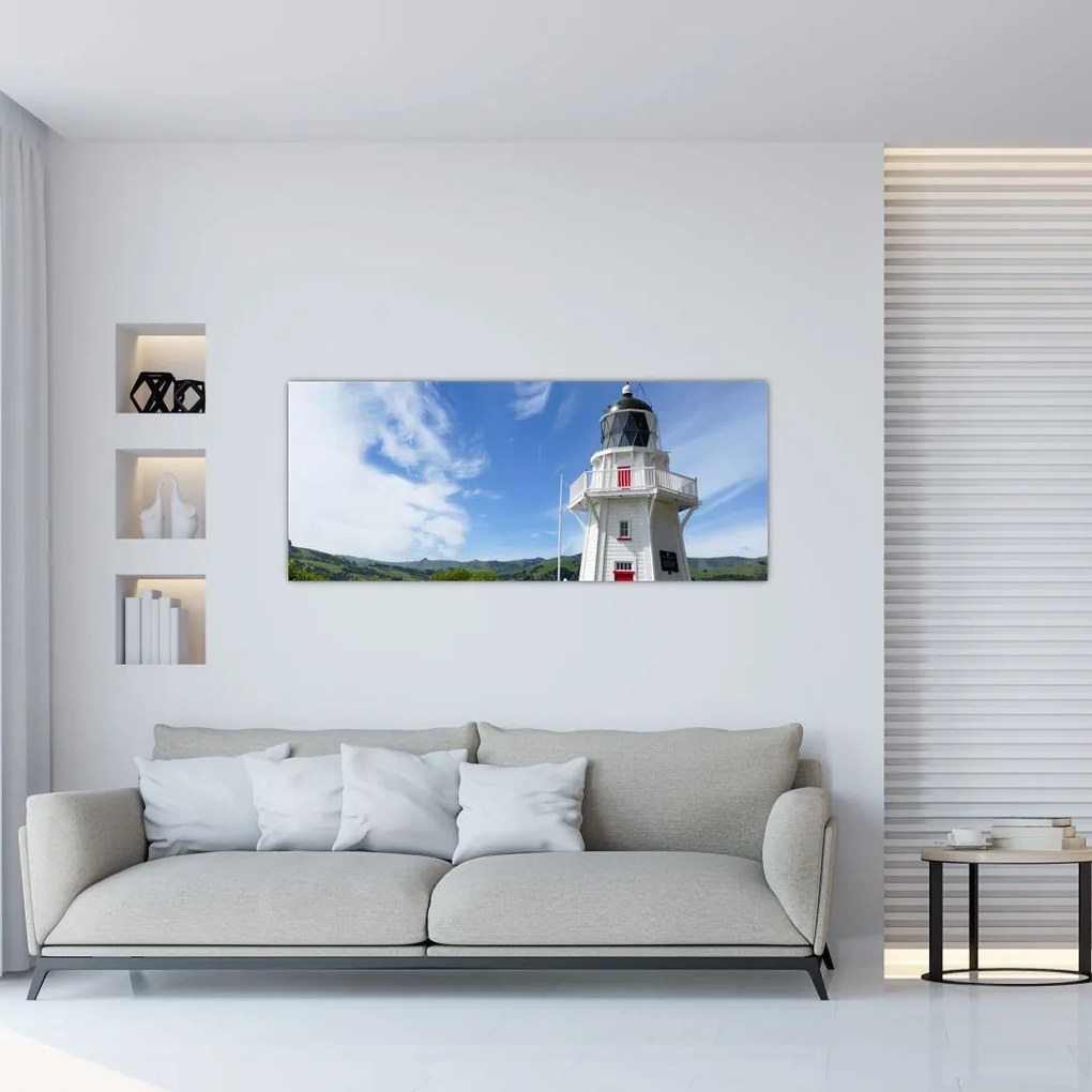 Tablou cu farurile Akaroa, Nooua Zeelanda (120x50 cm)