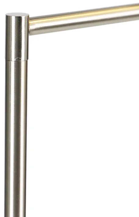 Lampă de podea clasică din oțel cu abajur reglabil alb - Ladas