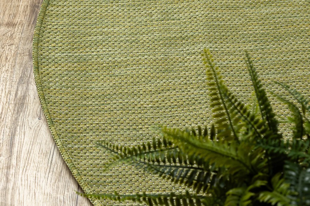 Covor SISAL SION cerc A5165A Melanj țesute plate verde