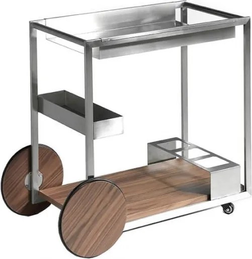 Gheridon/ masuta laterala design LUX Walnut AC 3116-C1701-NOGAL