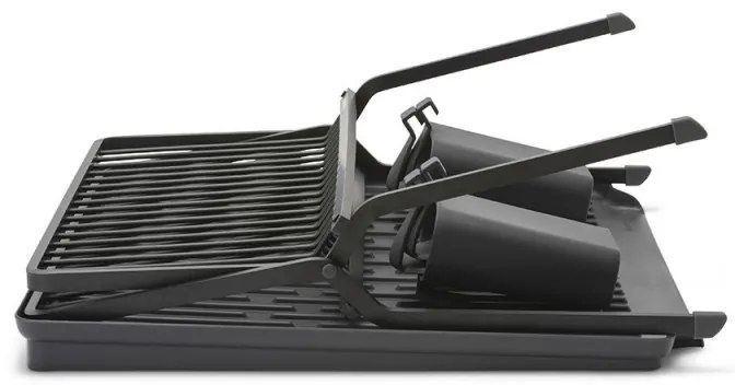 Uscator de vase pliabil Brabantia SinkSide 1004151, Suport pentru ustensile, Rezistent la coroziune, Gri inchis