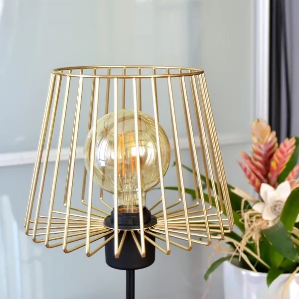 Lampă de masă TORRI 1xE27/15W/230V auriu/negru