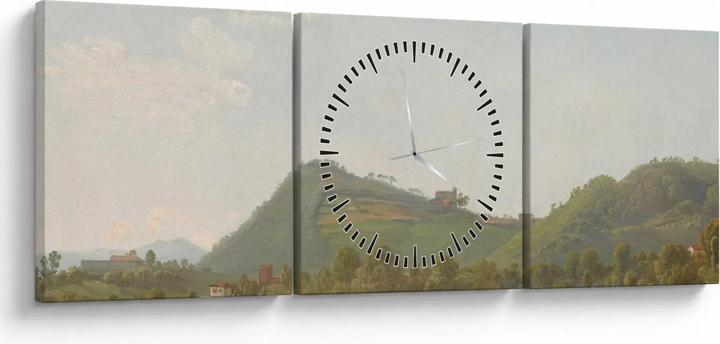 Tablou - Simon Denis, View Near Naples, reproducere (cu ceas) (90x30 cm)