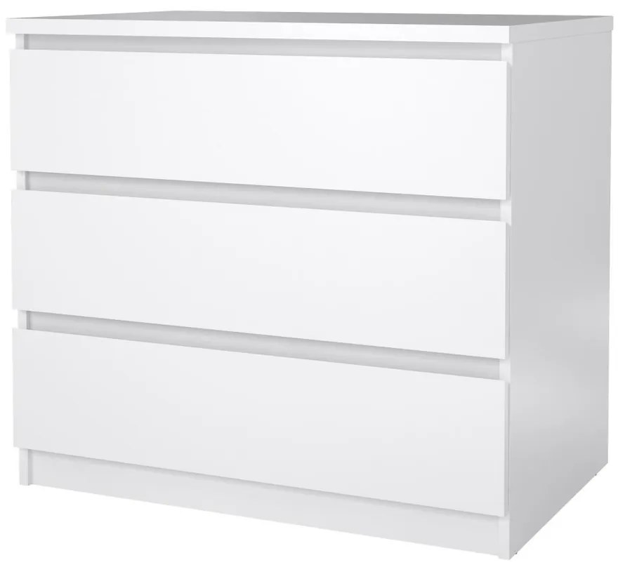 Comodă Simplicity 77 x 50 x 70 cm, alb lucios