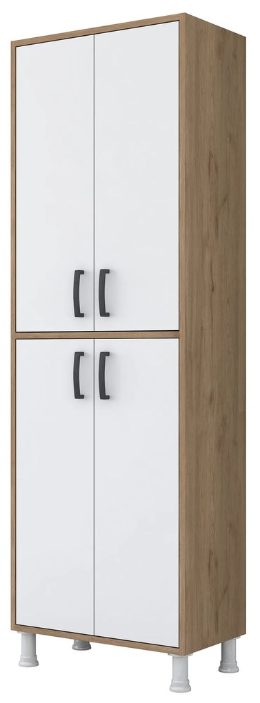 Dulap Bucatarie Cheriff cu 4 usi, Alb, 63 x 191 x 36 cm