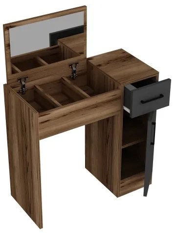 Măsuță de toaletă INCI 108,8x77 cm maro/negru