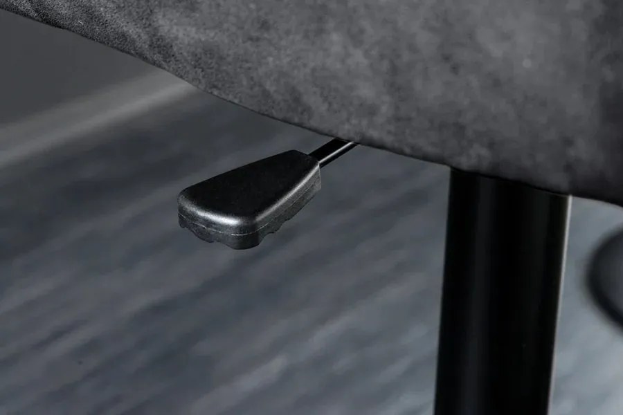 Scaun de bar pivotant Big George, microfibra/ piele antracit