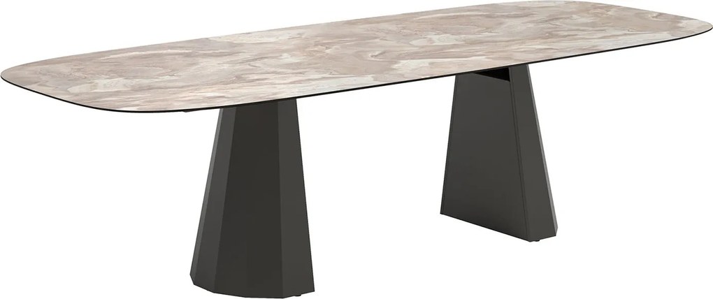 Masă lemn masiv de dining Sable extensibilă 190 × 103 cm
