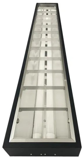 Corp de iluminat fluorescent 2xG13/18W/230V negru 120 cm