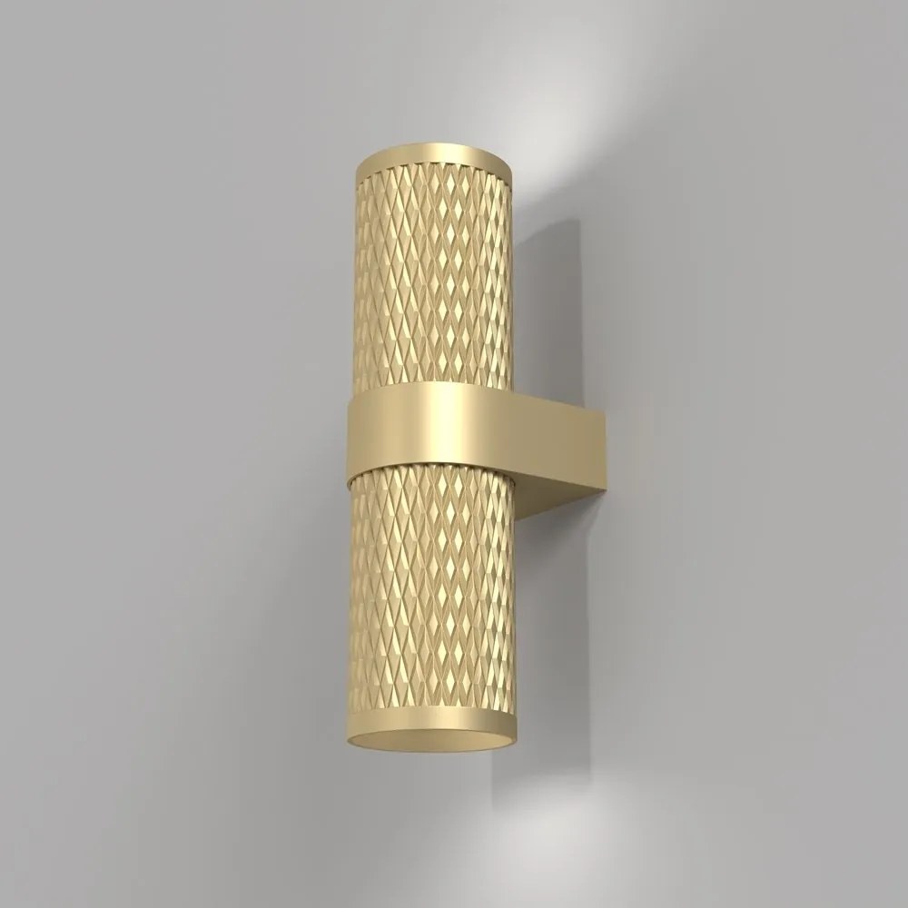 Aplica de perete design tehnic Focus auriu mat