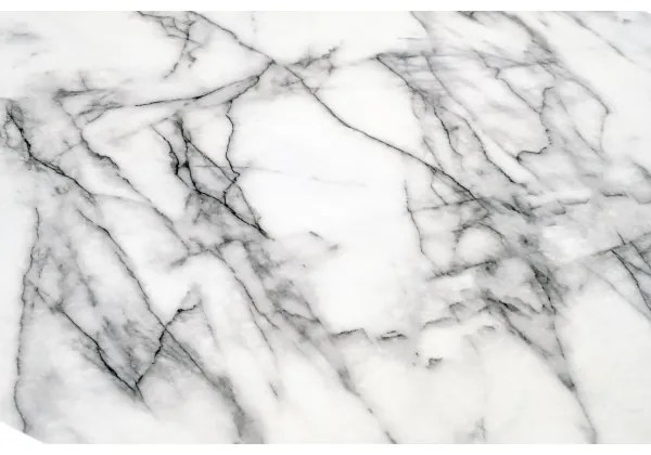 Masă de dining SEREIN, decor marmură albă/negru