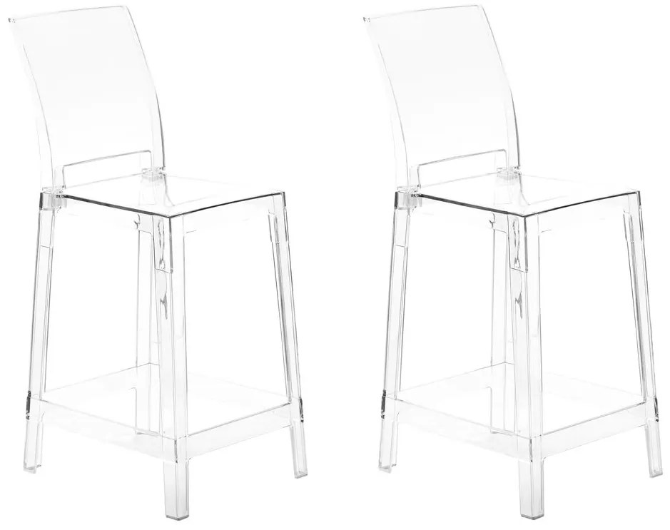 Set 2buc scaune tip bar Worpenza (transparent) . 1076578