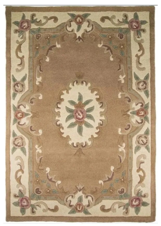 Covor din lână Flair Rugs Aubusson, 120 x 180 cm, bej