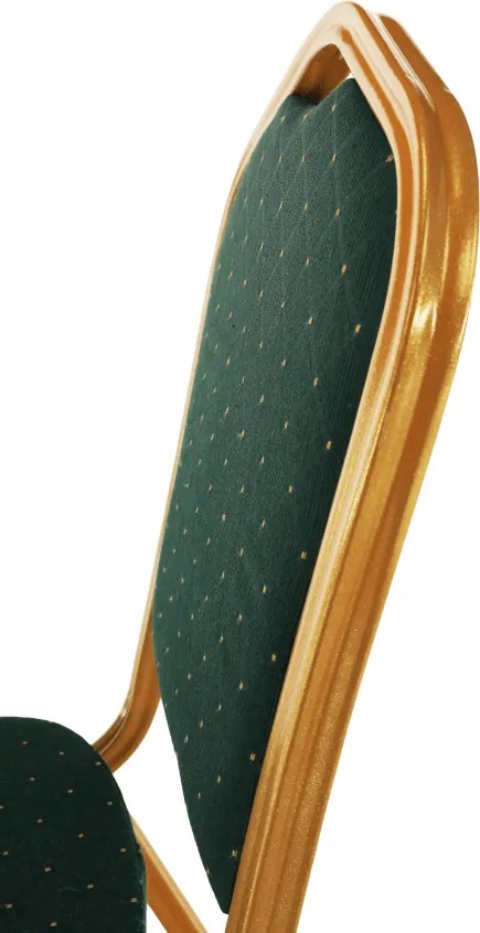Scaun stivuitor,  verde / vopsea aurie, ZINA 3 NOU