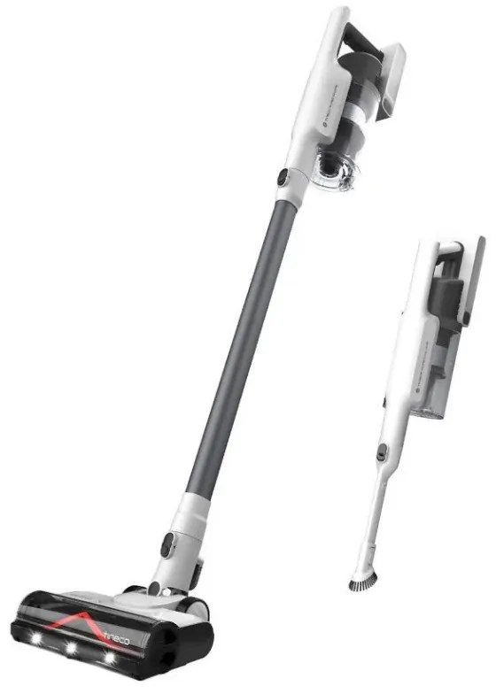 Aspirator vertical Tineco A30S Plus, 160W, 20000 Pa, 140 m², 60 min, 1000 ml, Senzor iLoop, Tehnologie PureCyclone, LED, Alb/Gri