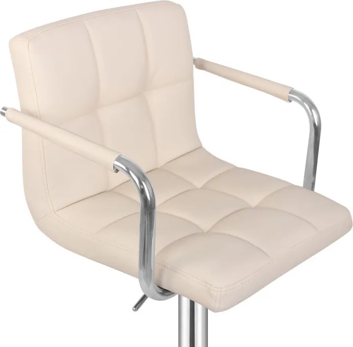 MIADOMODO Scaun de bar 2pcs, cu brațe, bej