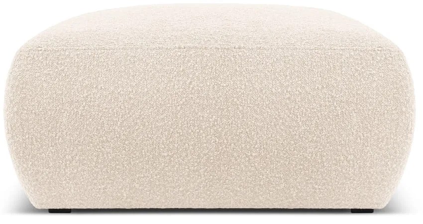 Taburet bej cu tapițerie din stofă bouclé Molino – Micadoni Home
