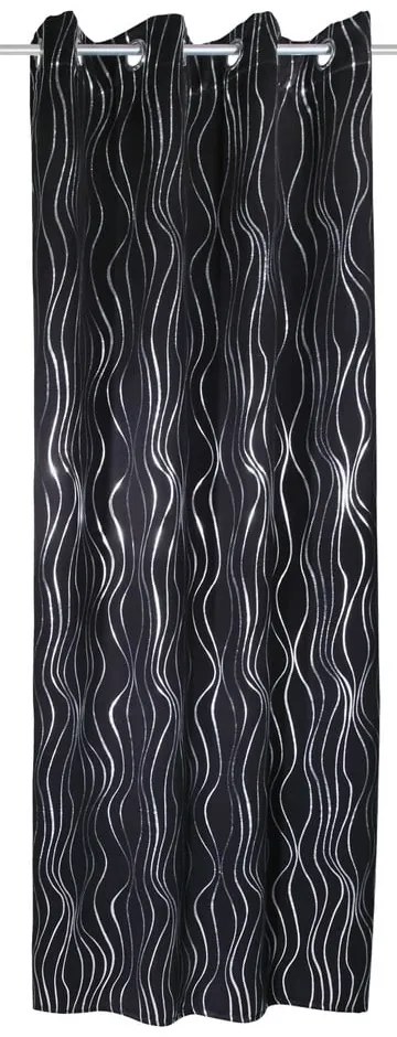Draperie neagră 135x245 cm Waves – Sehlbach