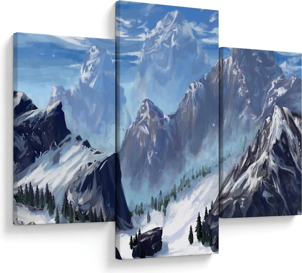 Tablou - Munții pictați (90x60 cm)