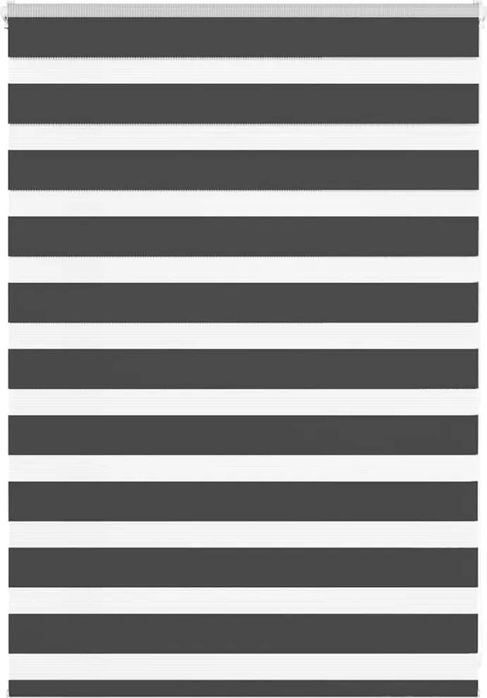 vidaXL Jaluzea tip zebra neagră lățime țesătură 90,9 cm poliester