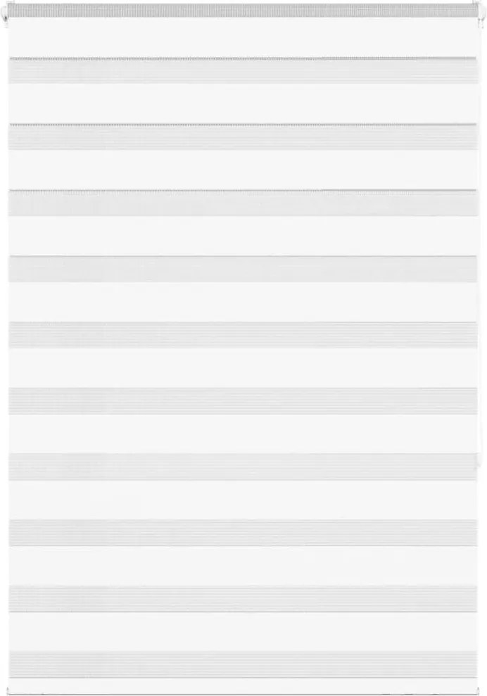 vidaXL Jaluzea tip zebra alb lățime țesătură 100,9 cm poliester