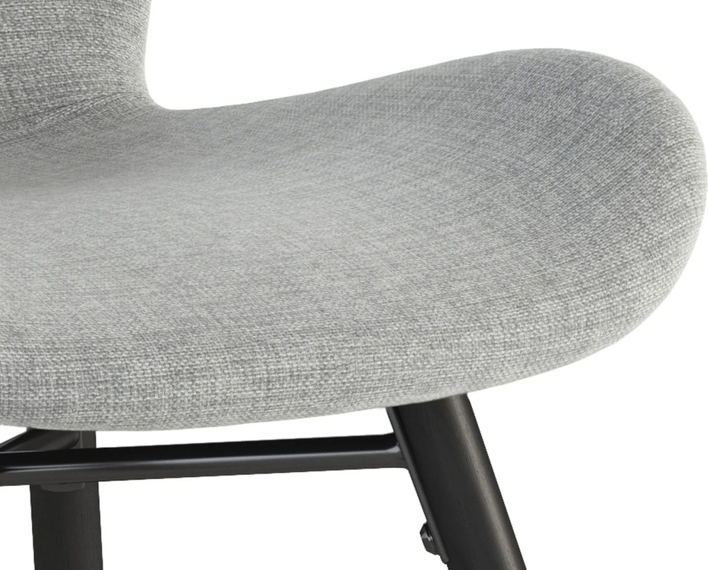 MAZZONI EXPORT ALTEA Gri (țesătură Rio 180) / picioare negre – SCAUN MODERN PENTRU LIVING / SUFRAGERIE / BUCĂTĂRIE / BIROU