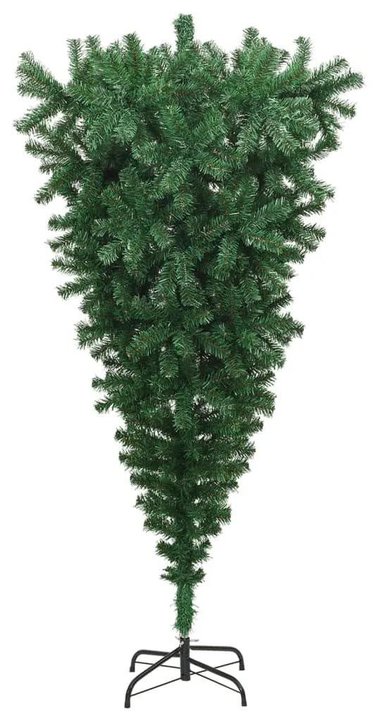 Pom de Craciun artificial inversat, cu suport, verde, 180 cm 1, 180 cm, Verde