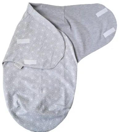 Sistem de infasare Baby swaddle Sky Bunny Bumbac Gri, Amy, 72x60 cm