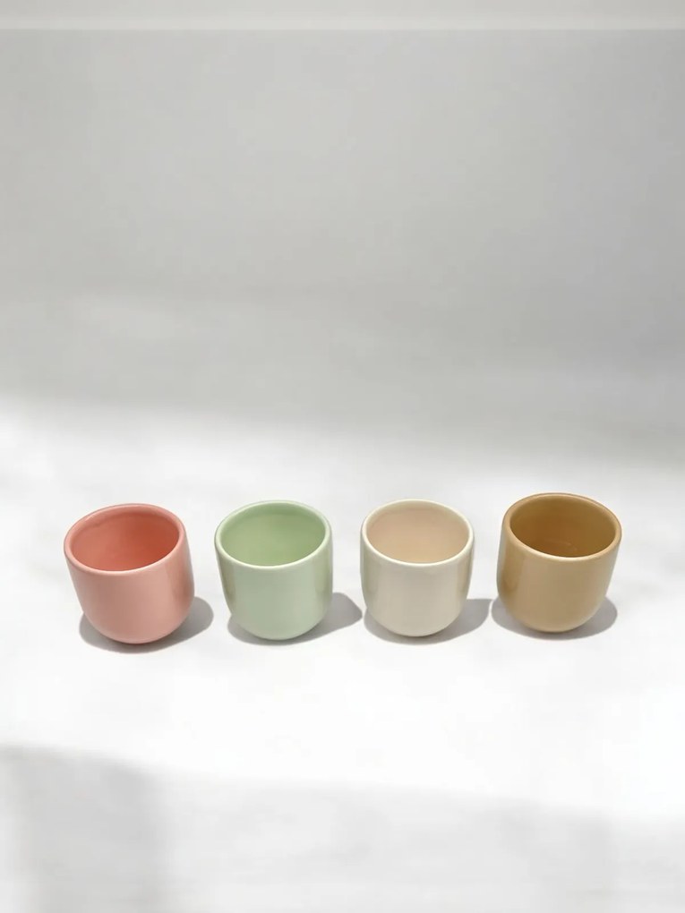Set 4 Pahare Cafea Ceramica NOVUM Springtime 250ml