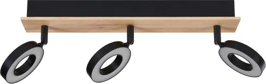 Eglo 901204 - Spot LED RIELVES 3xLED/4,2W/230V negru/maro