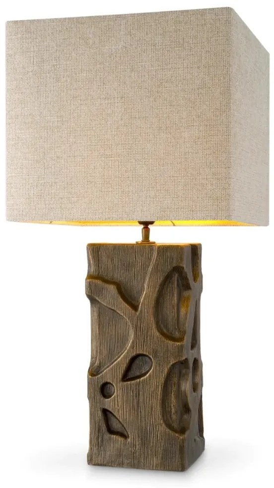 Veioza, Lampa de masa design LUX, Aluminiu, Tesatura, Enzo