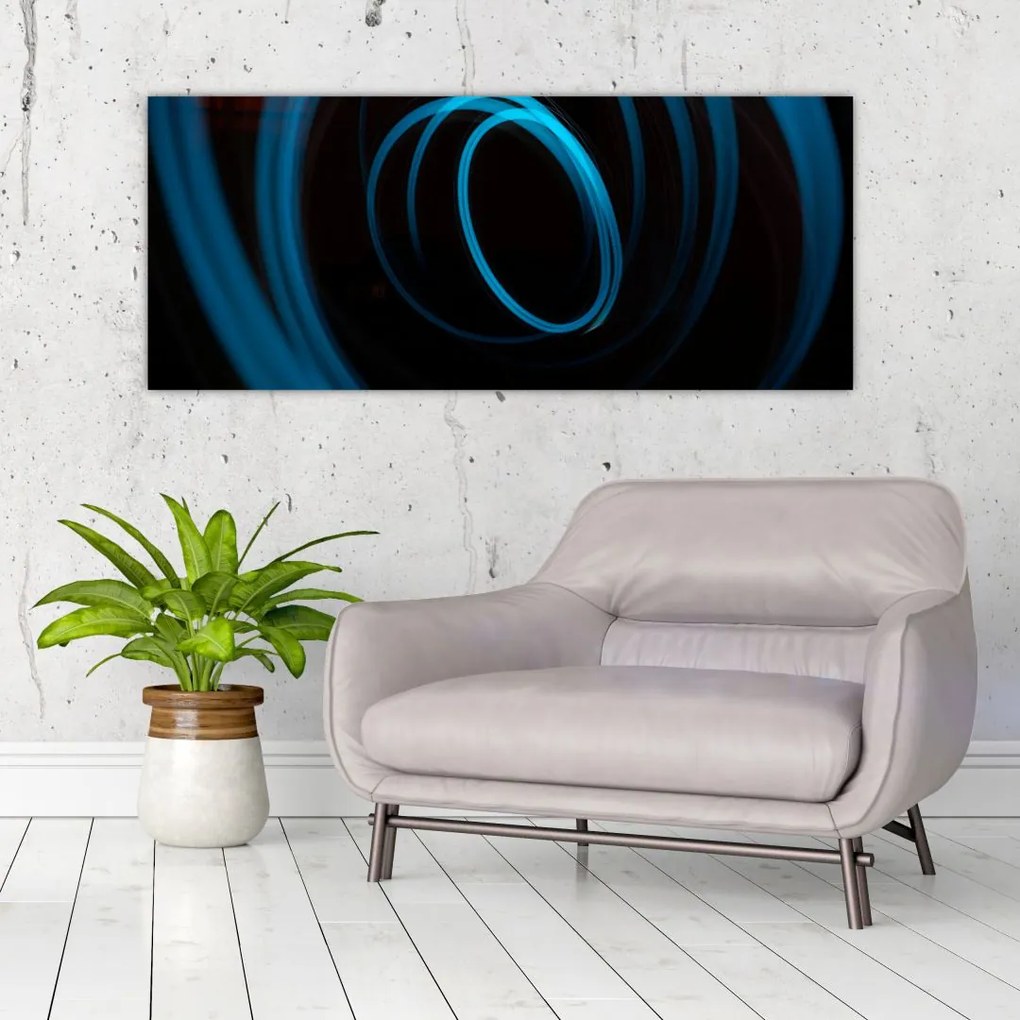 Tablou cu linie albastră (120x50 cm)