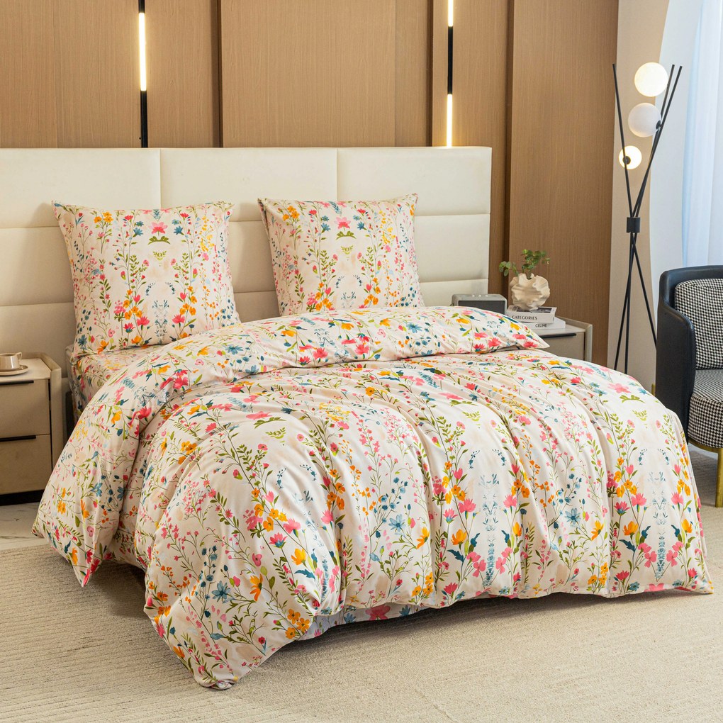 Lenjerie de pat din microfibra MILLEFLEUR colorata Dimensiune lenjerie de pat: 70 x 90 cm | 140 x 220 cm