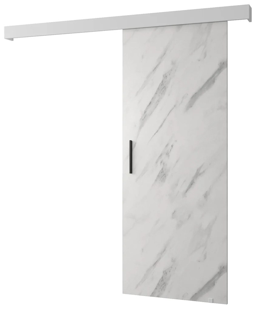 Uși culisante 90 cm Sharlene I (mramor + alb mat + negru). 1043588