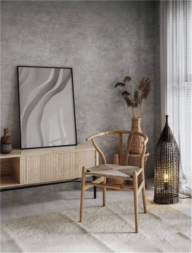 Lampadar/Lampa de podea decorativa ratan natural, NAOS H 73cm