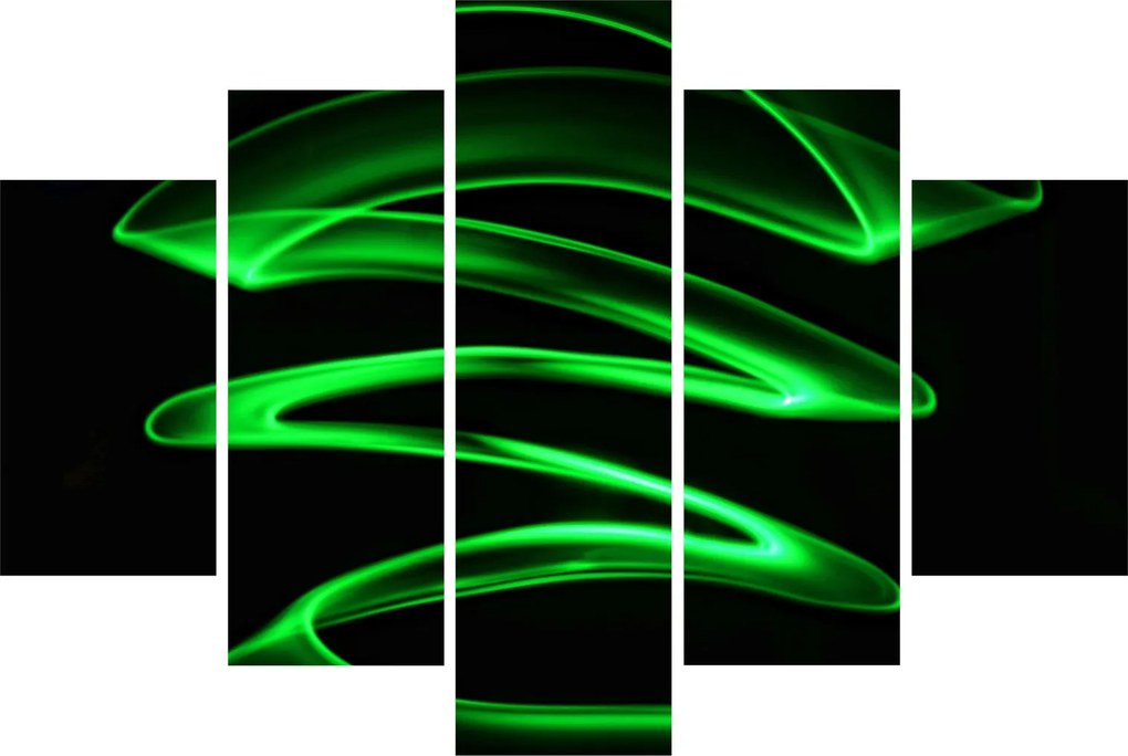 Tablou - valuri neon (150x105 cm)