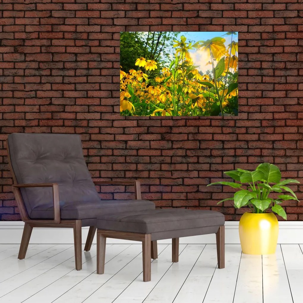 Tablou - Flori galbene (70x50 cm)