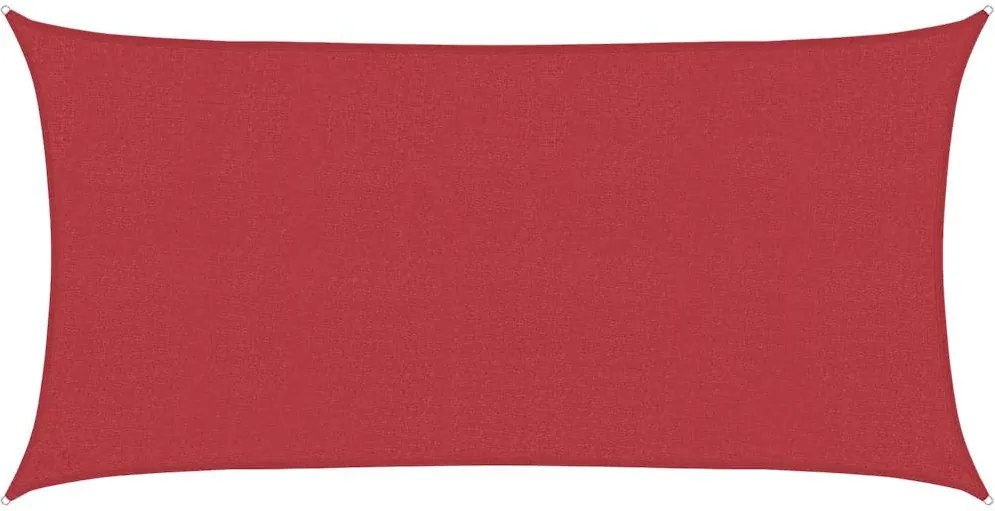 vidaXL Pânză parasolar, roșu, 2x3,5 m, HDPE, 160 g/m²
