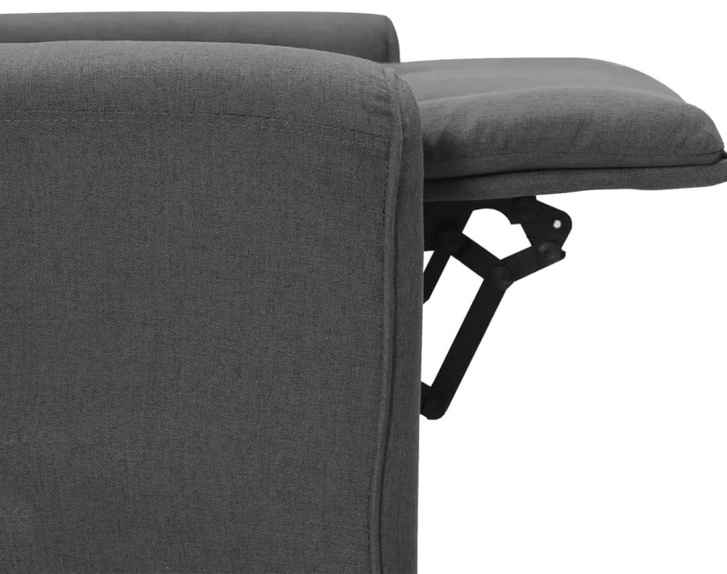 Fotoliu rabatabil electric, gri deschis, material textil