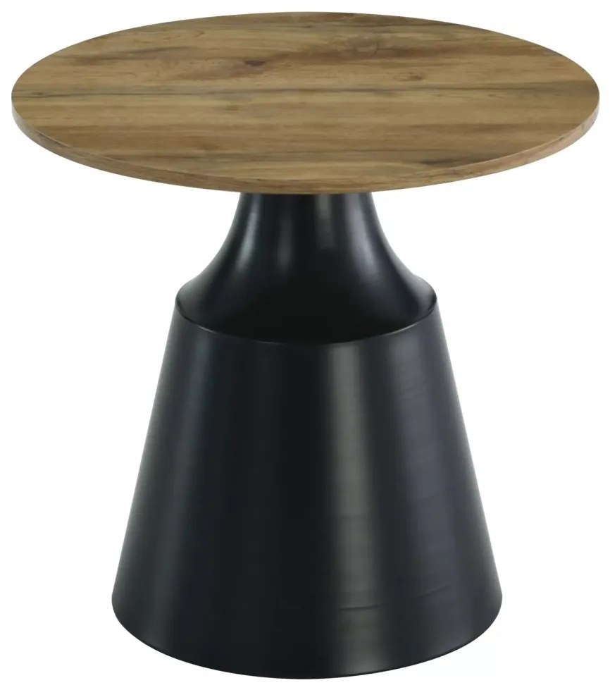 Set 2 mese de cafea Itaka stejar artizan/negru ø50/ø70